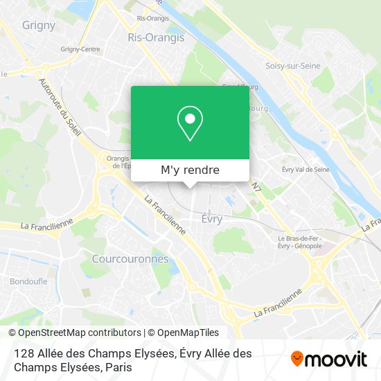 128 Allée des Champs Elysées, Évry Allée des Champs Elysées plan