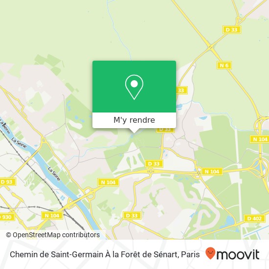 Chemin de Saint-Germain À la Forêt de Sénart plan