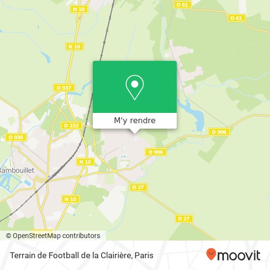 Terrain de Football de la Clairière plan