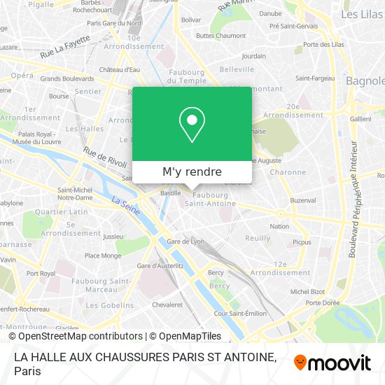 LA HALLE AUX CHAUSSURES PARIS ST ANTOINE plan