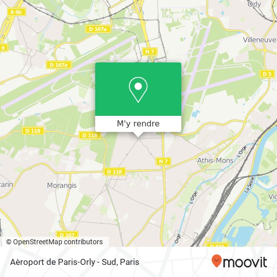 Aèroport de Paris-Orly - Sud plan