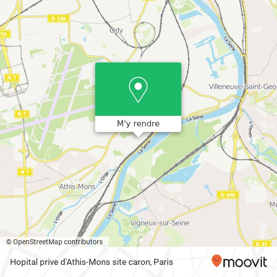 Hopital prive d'Athis-Mons site caron plan