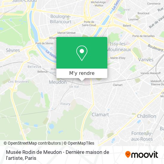 Musée Rodin de Meudon - Dernière maison de l'artiste plan