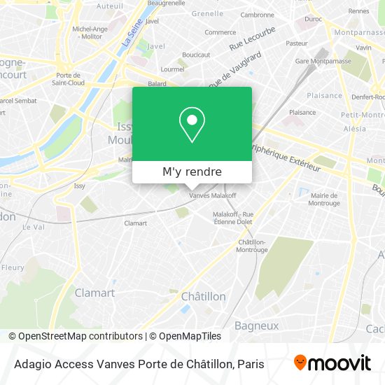 Adagio Access Vanves Porte de Châtillon plan