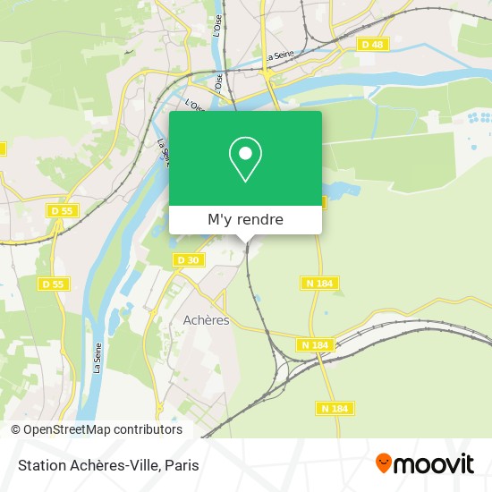 Station Achères-Ville plan