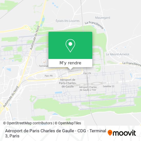 Aéroport de Paris Charles de Gaulle - CDG - Terminal 3 plan