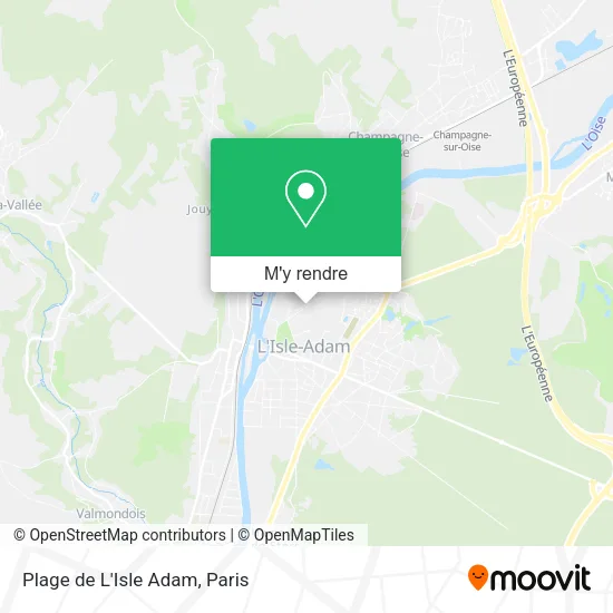 Plage de L'Isle Adam plan