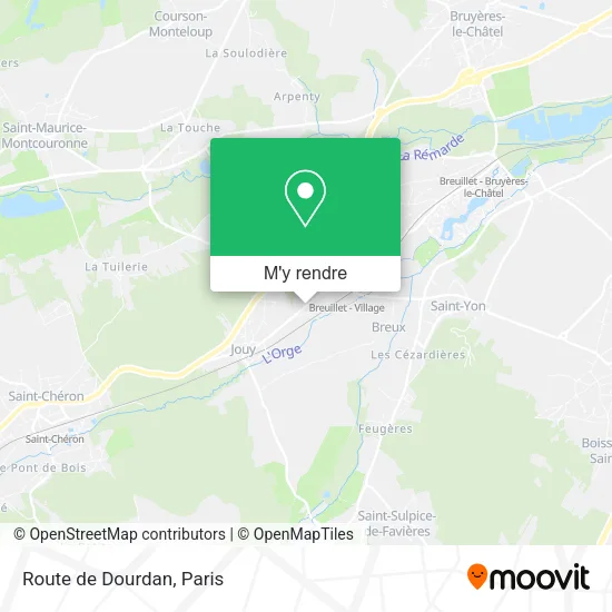 Route de Dourdan plan