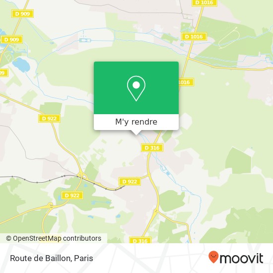 Route de Baillon plan