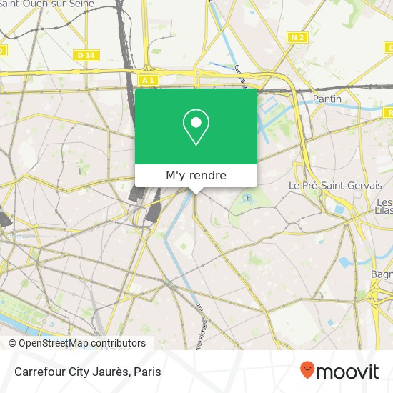 Carrefour City Jaurès plan