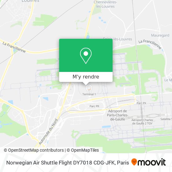 Norwegian Air Shuttle Flight DY7018 CDG-JFK plan