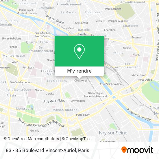 83 - 85 Boulevard Vincent-Auriol plan