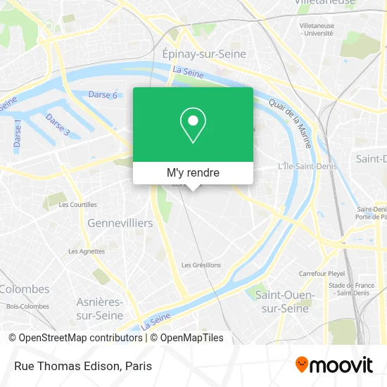 Rue Thomas Edison plan