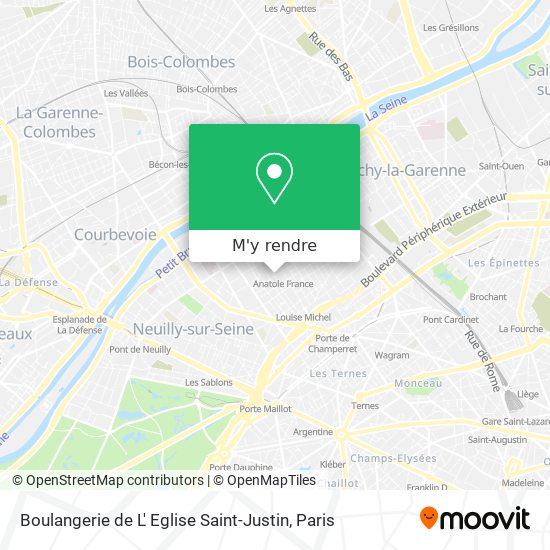 Boulangerie de L' Eglise Saint-Justin plan