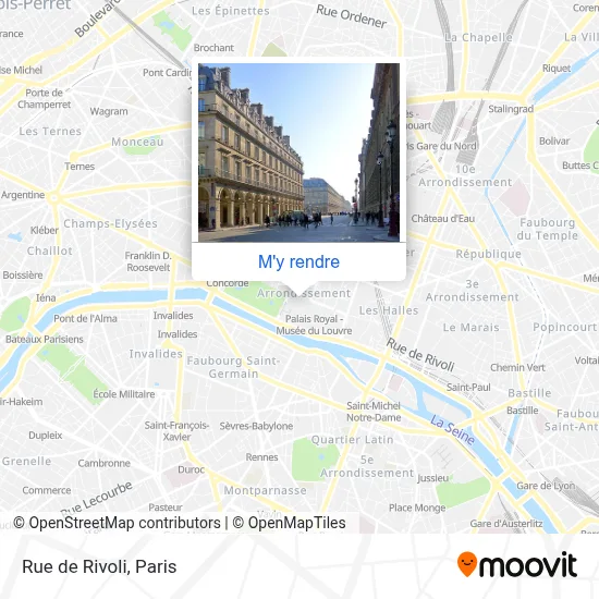 Rue de Rivoli plan