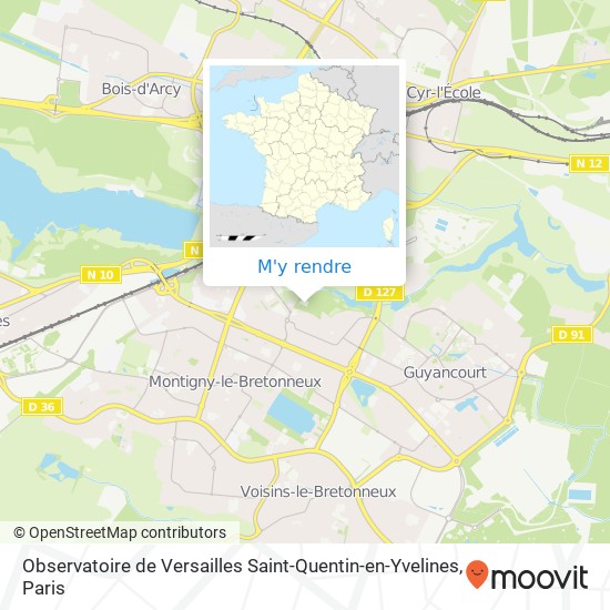 Observatoire de Versailles Saint-Quentin-en-Yvelines plan