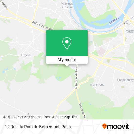 12 Rue du Parc de Béthemont plan