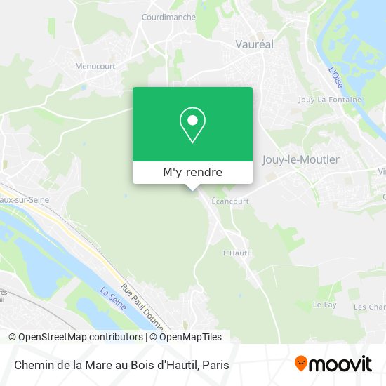 Chemin de la Mare au Bois d'Hautil plan