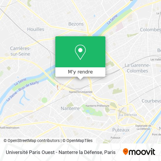 Université Paris Ouest - Nanterre la Défense plan