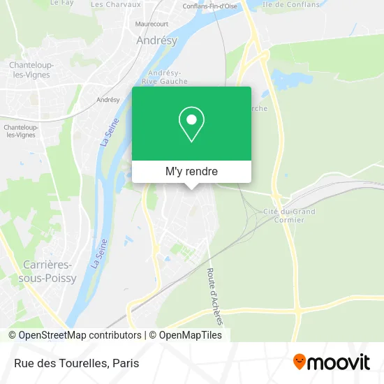 Rue des Tourelles plan