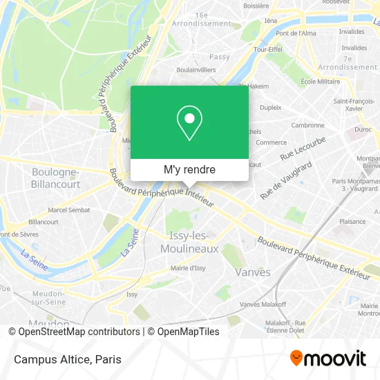 Comment aller à Campus Altice à Paris en métro, bus ou RER