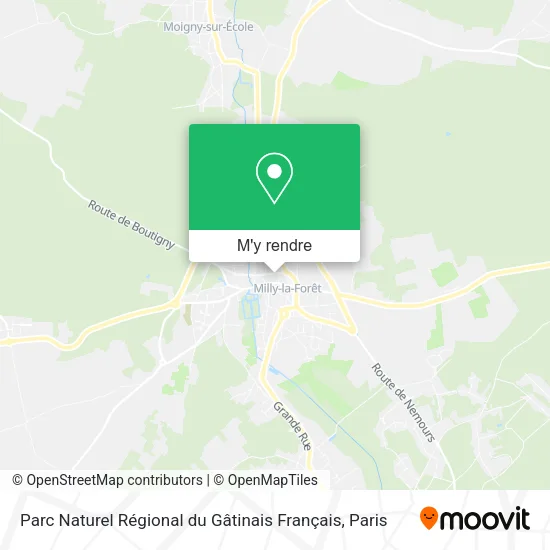 Parc Naturel Régional du Gâtinais Français plan