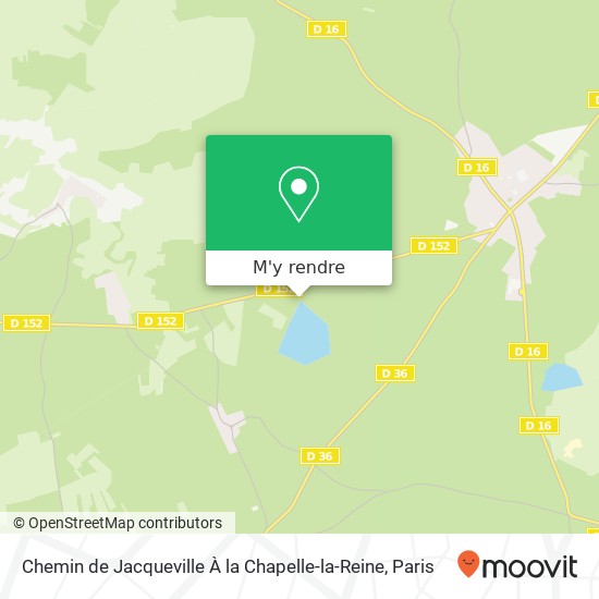 Chemin de Jacqueville À la Chapelle-la-Reine plan