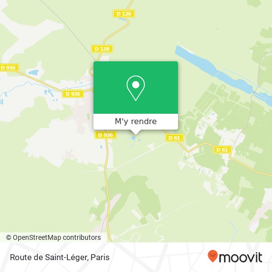 Route de Saint-Léger plan