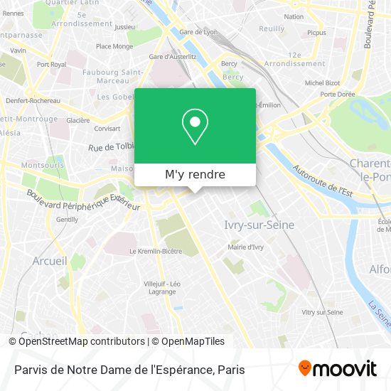 Parvis de Notre Dame de l'Espérance plan