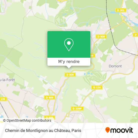 Chemin de Montlignon au Château plan