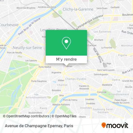 Avenue de Champagne Epernay plan