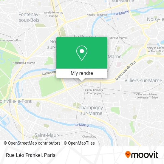 Rue Léo Frankel plan