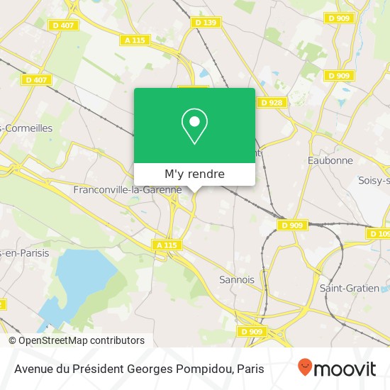 Avenue du Président Georges Pompidou plan