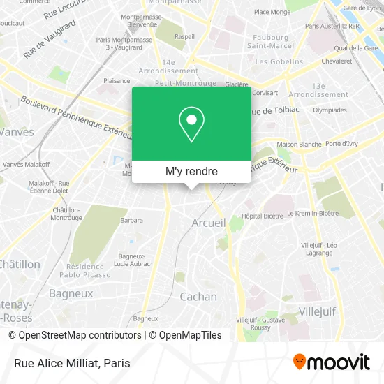 Rue Alice Milliat plan
