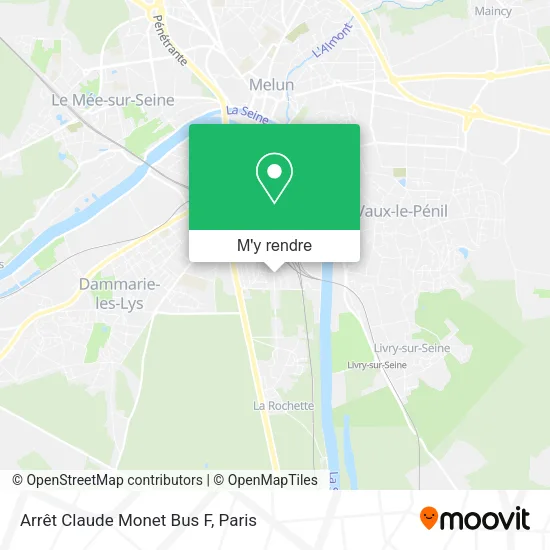 Arrêt Claude Monet Bus F plan