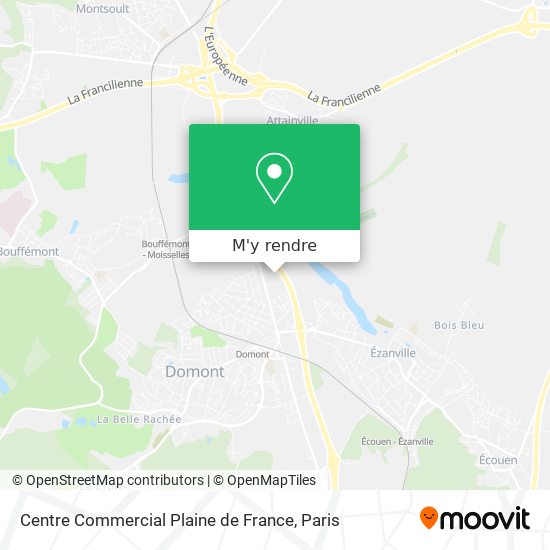 Centre Commercial Plaine de France plan