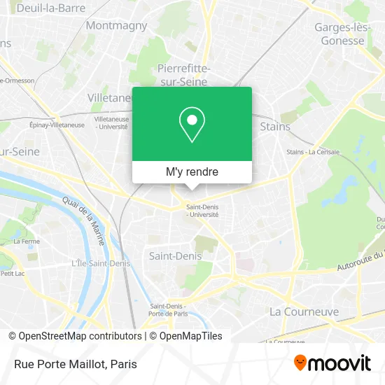 Rue Porte Maillot plan