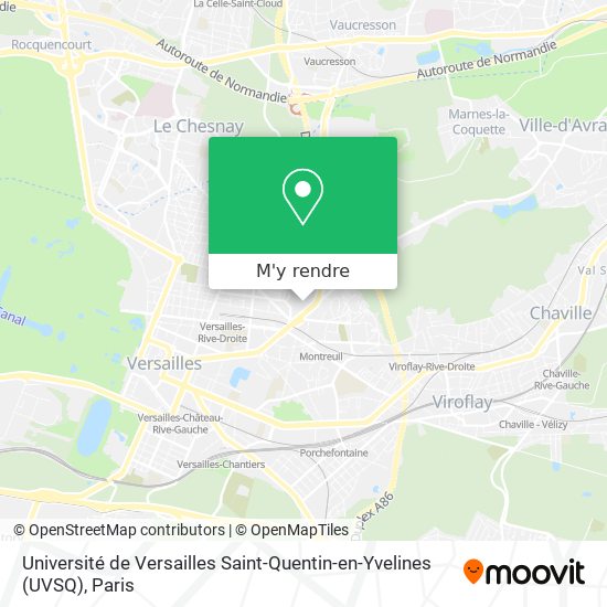 Université de Versailles Saint-Quentin-en-Yvelines (UVSQ) plan