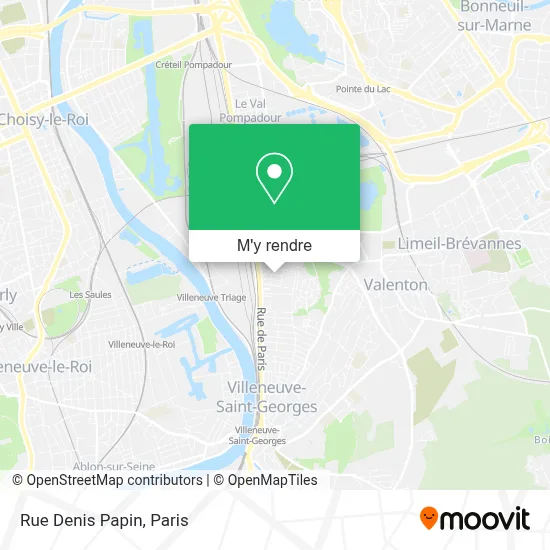 Rue Denis Papin plan