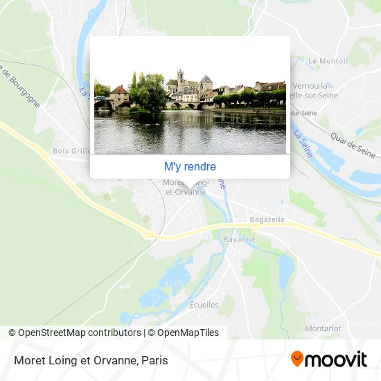 Moret Loing et Orvanne plan