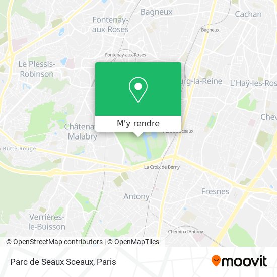 Parc de Seaux Sceaux plan