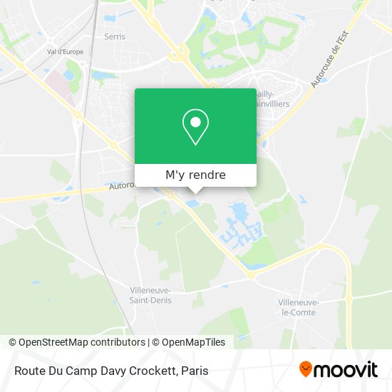 Route Du Camp Davy Crockett plan