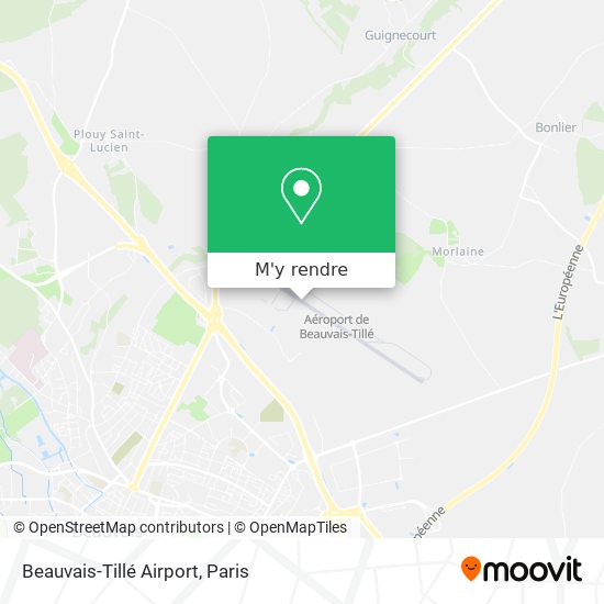 Beauvais-Tillé Airport plan