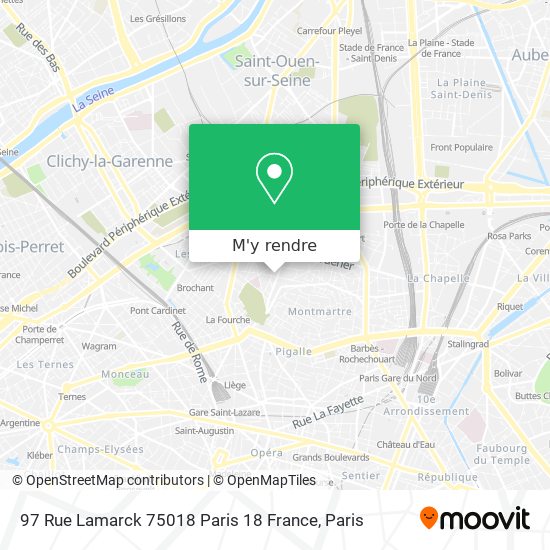 97 Rue Lamarck 75018 Paris 18 France plan