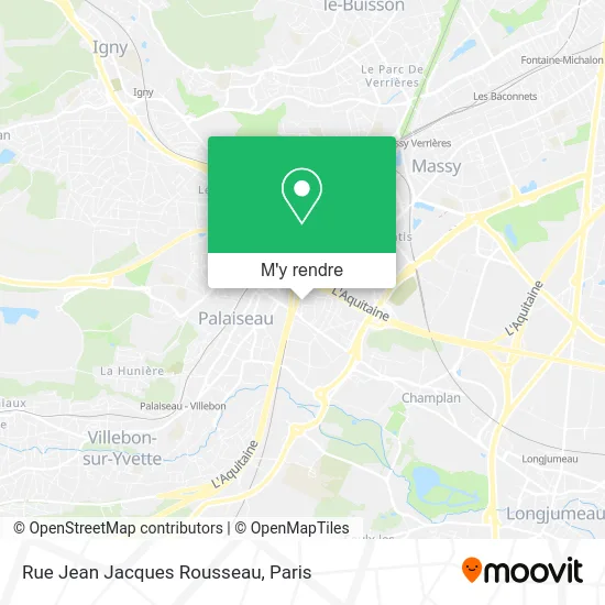 Rue Jean Jacques Rousseau plan