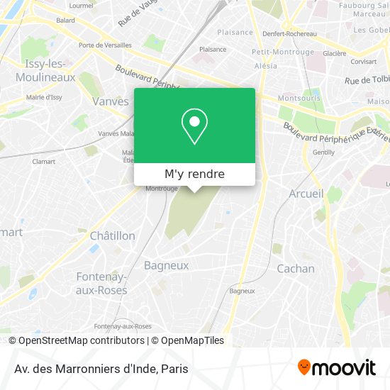 Av. des Marronniers d'Inde plan