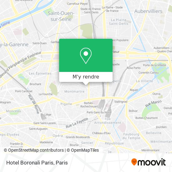 Hotel Boronali Paris plan