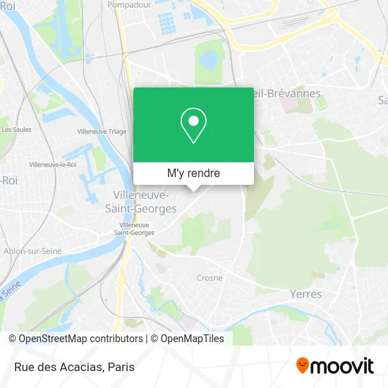 Rue des Acacias plan