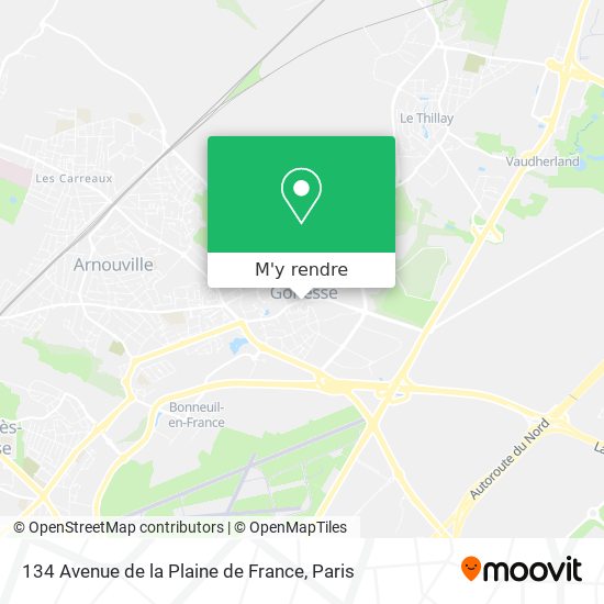 134 Avenue de la Plaine de France plan