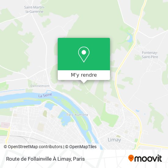 Route de Follainville À Limay plan